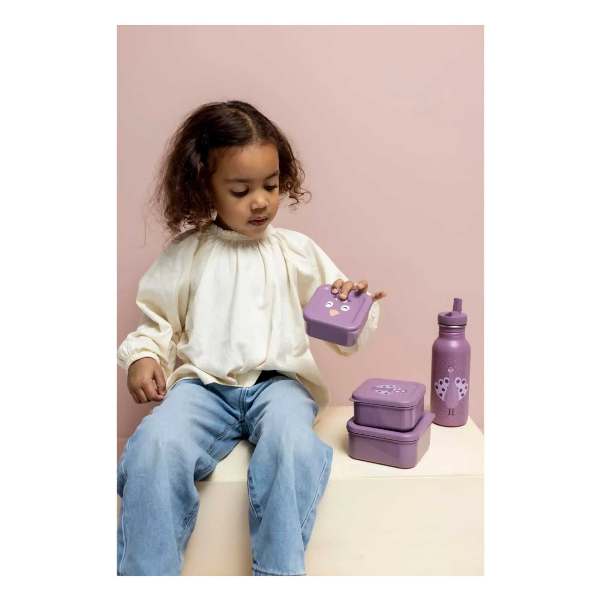 Trixie - Mrs. Peacock 3-Piece Snack Boxes | Purple