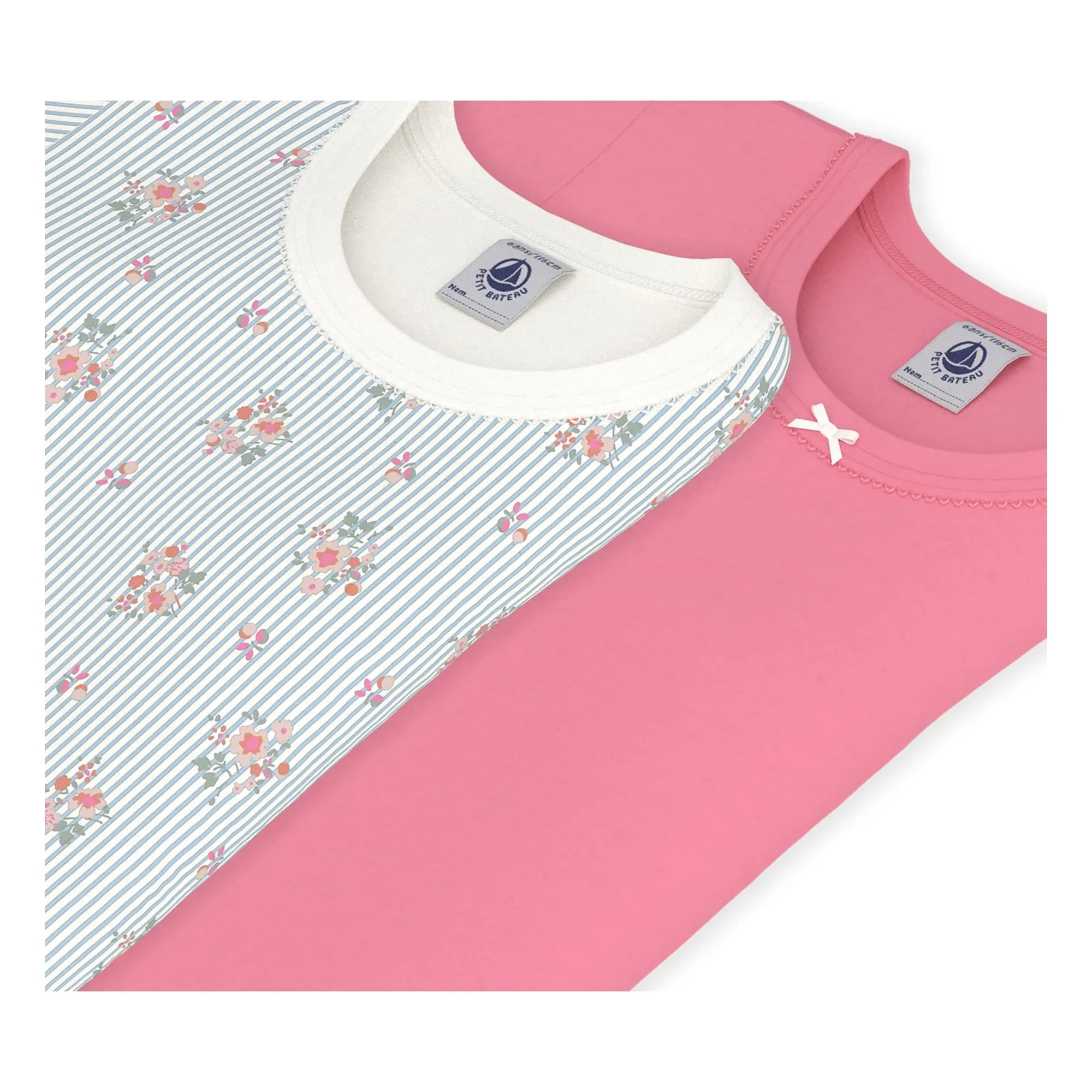 Petit Bateau - Batch 2 Çiçek Desenli Tişörtler | Pembe