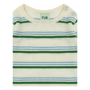 FUB - Striped Organic Cotton Long Sleeve Bodysuit | Green