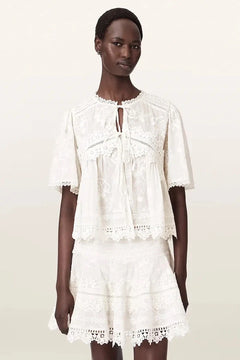 AllSaints blusa de mujer de algodón LILLITH