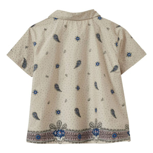 Caramel - Bambus-Paisley-Hemd | Ecru