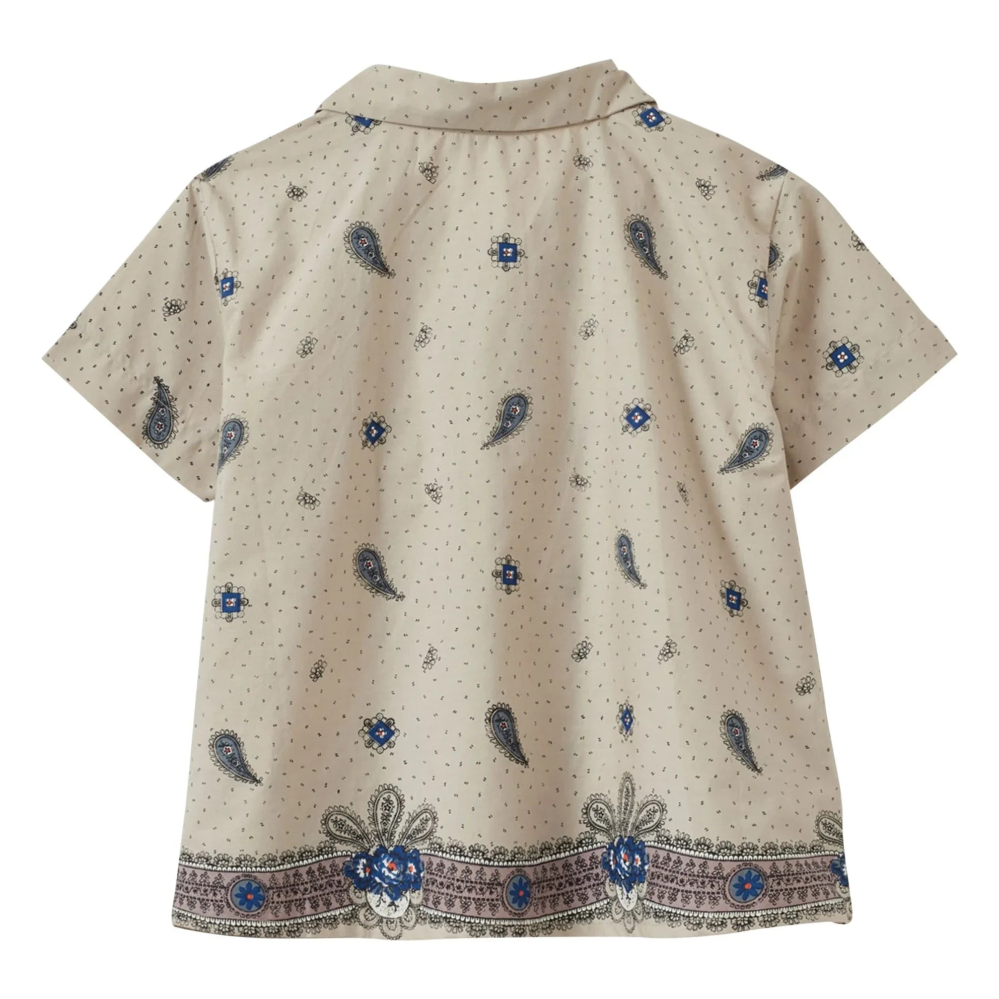 Caramel - Bambus-Paisley-Hemd | Ecru