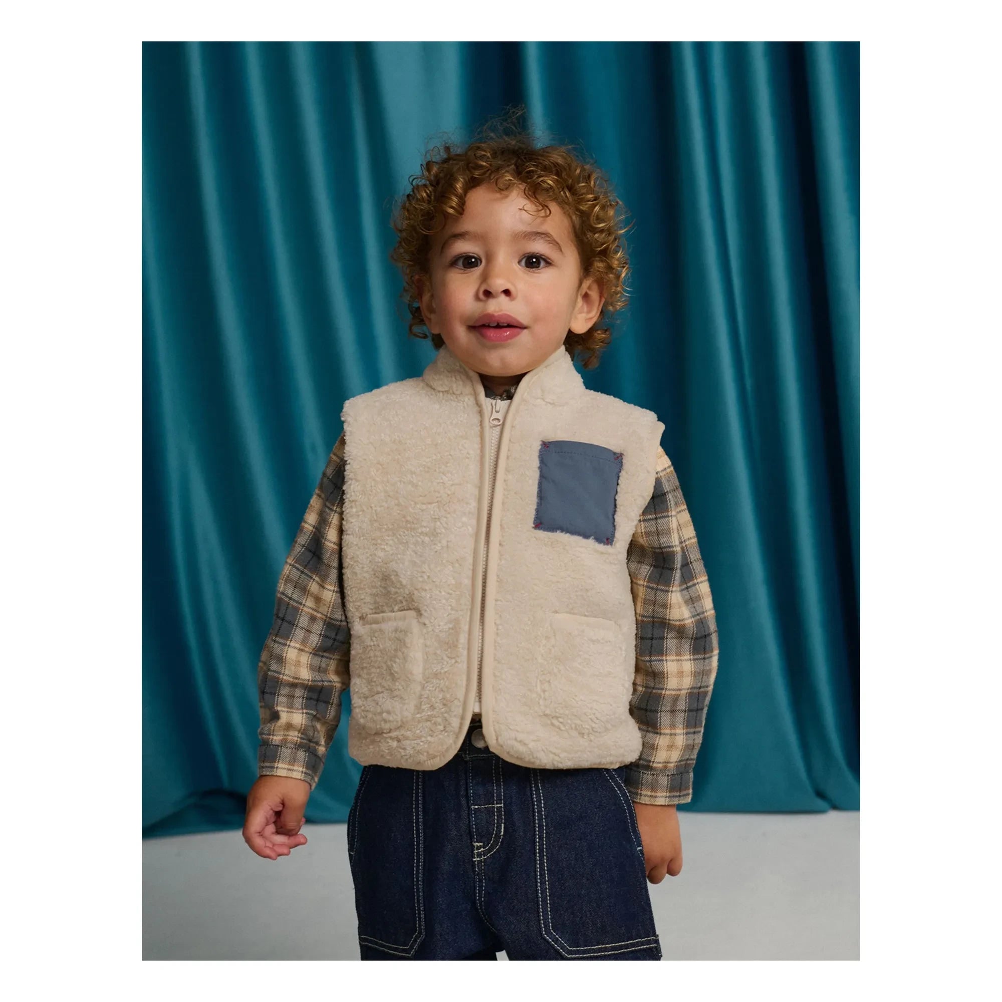 Gingersnaps - Chaleco Orazio sin mangas Sherpa | Crudo
