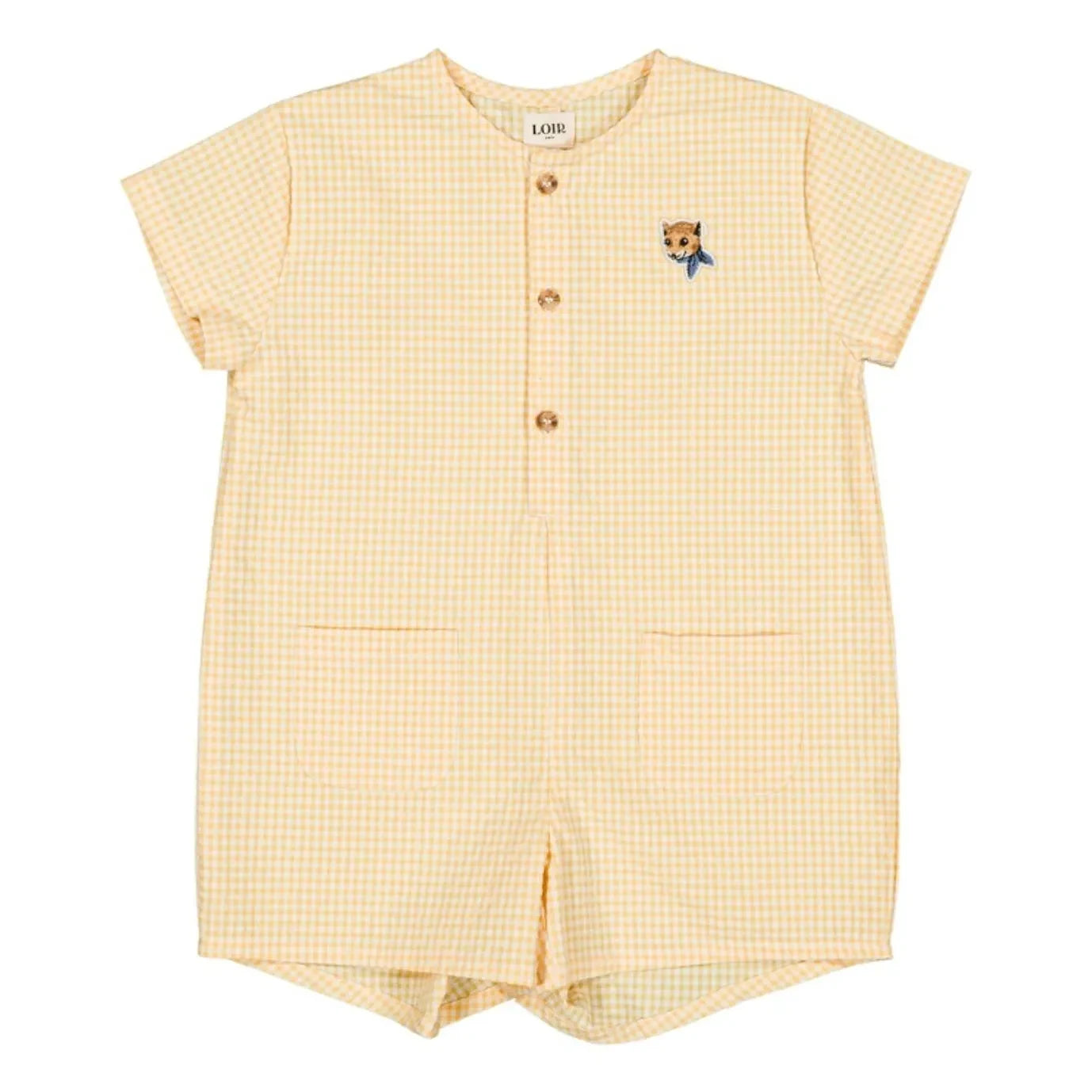 Loir - Arsène Vichy Organic Cotton Romper | Yellow