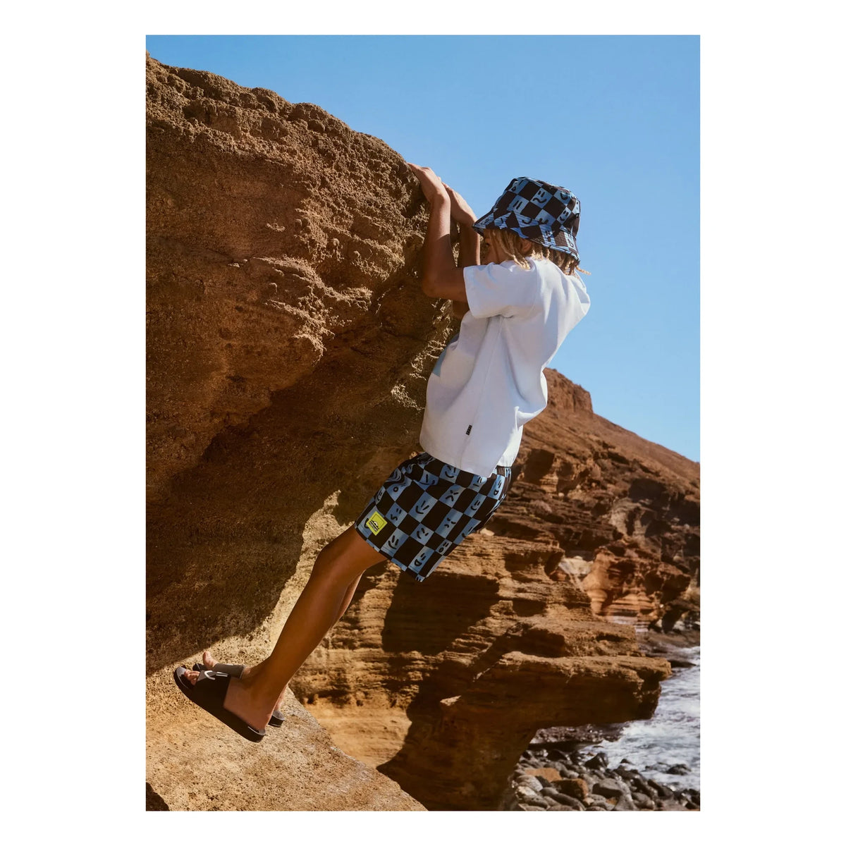 Molo - Niko Smiles Carreaux Geri Dönüştürülmüş Elyaf Mayo Şortu | Mavi