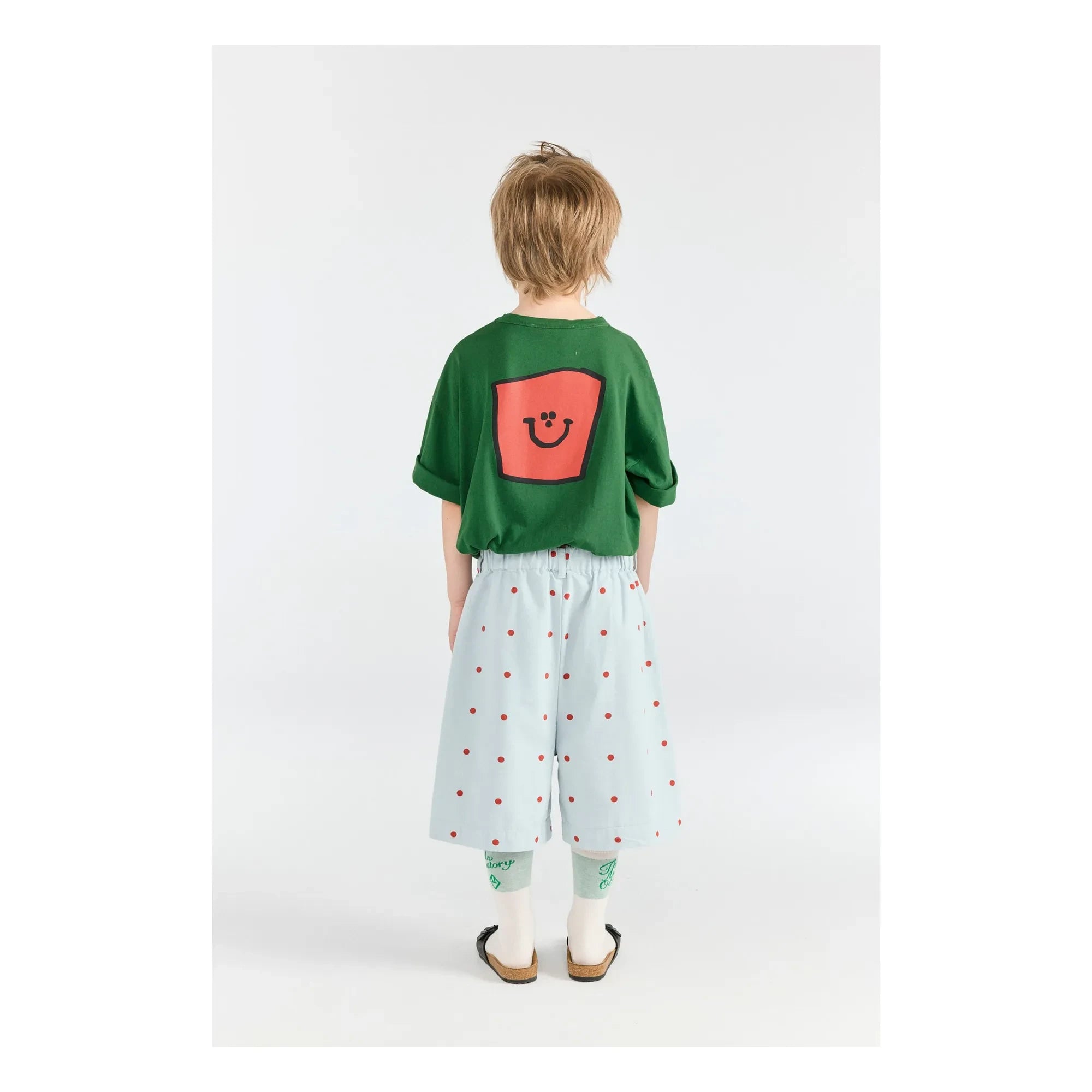 The Animals Observatory - Collie Smile T-Shirt Organic Cotton | Chrome Green