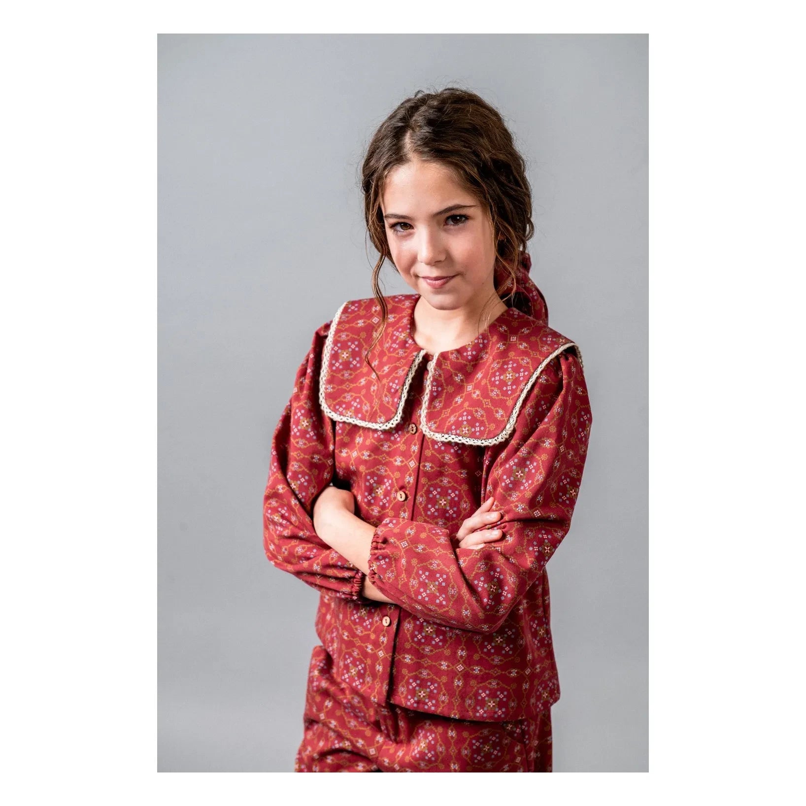 birinit - Ribera organik pamuk bluz | Bordo