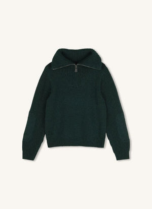 Zadig & Voltaire - 1997 Woll-Truckerkragen-Pullover | Grün