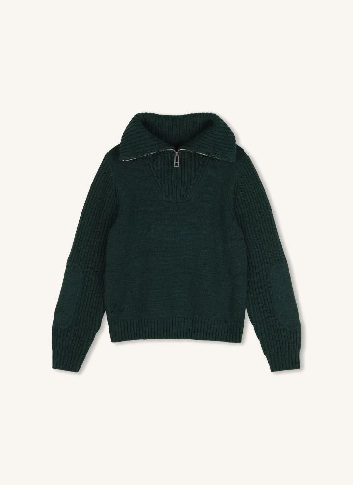 Zadig & Voltaire - 1997 Woll-Truckerkragen-Pullover | Grün