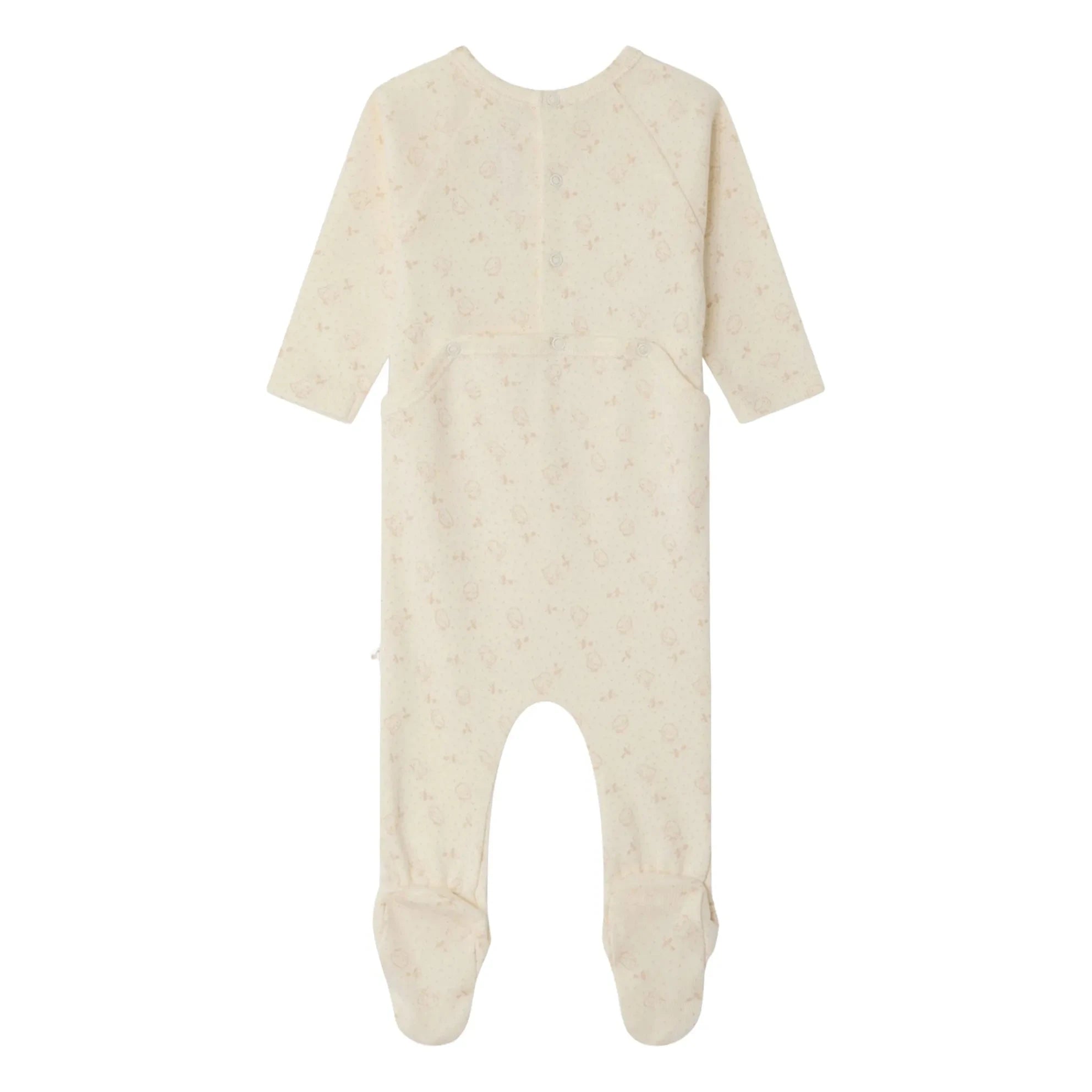 Bonpoint - Pijama Tif Poussins Organik Pamuk | Krem