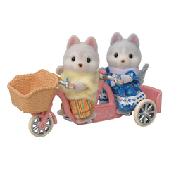 Sylvanian Families - Husky siblings and tandem