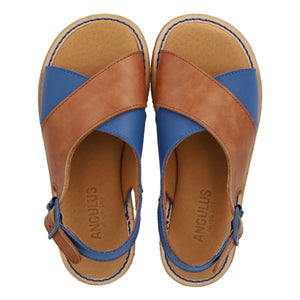 Angulus - Contrast Sandal Leather | Royal Blue