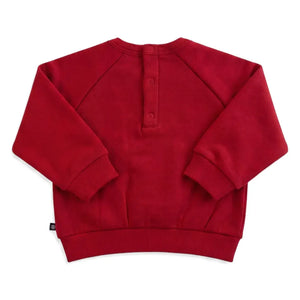 Petit Bateau - Rentier-Sweatshirt | Dunkelrot