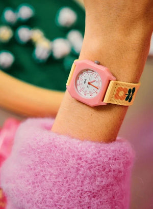 Mini Kyomo - Seventies Flowers Saat - Mini Kyomo x Taxi Brousse | Bej