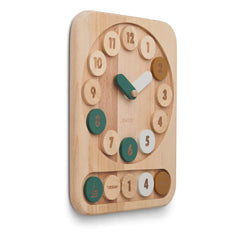 Liewood - Yelena Wooden Learning Clock | Green