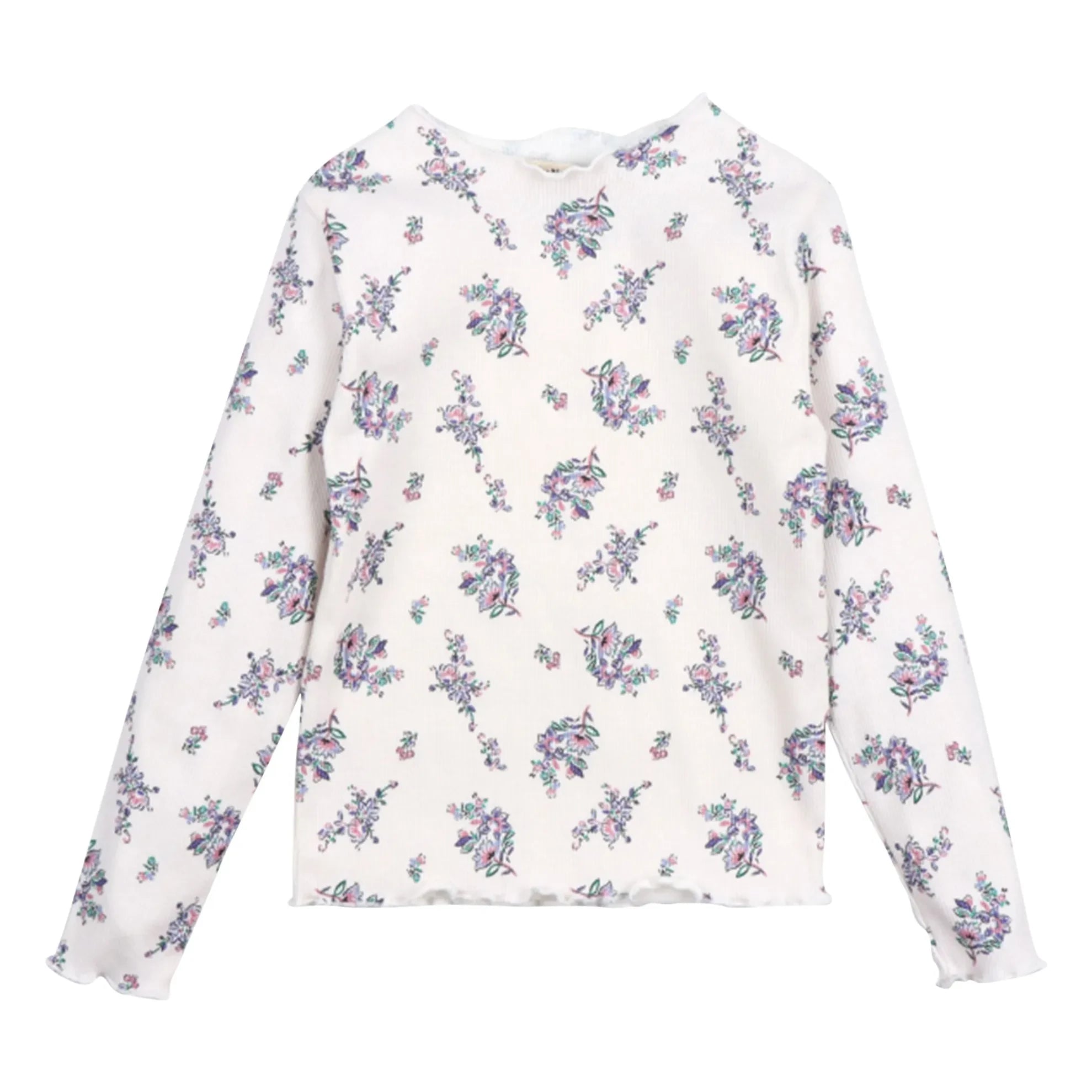 the new society - Floral ribana Tişört | Bej