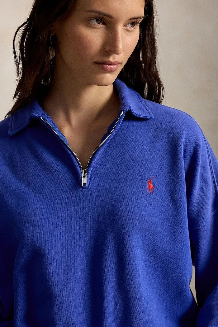 Polo Ralph Lauren kadın pamuklu fermuarlı sweatshirt