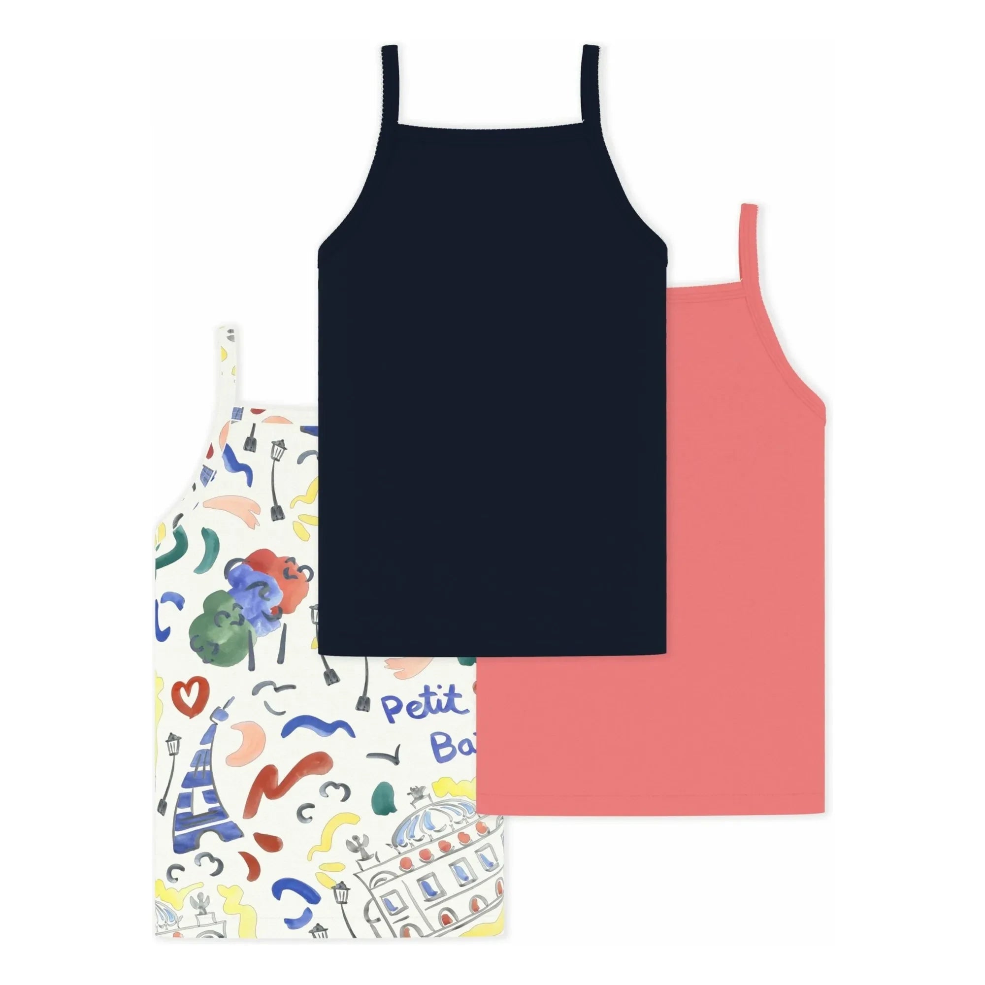 Petit Bateau - 3er-Pack Opera Unterhemden | Koralle