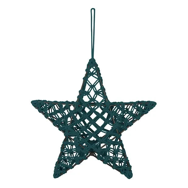 Numero 74 - Macrame star lamp | Teal Blue S022