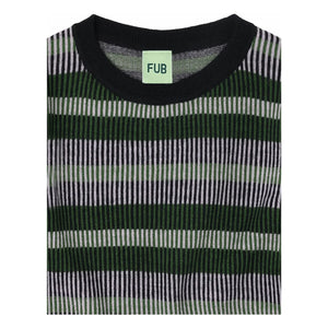 FUB - Gestreifter Pullover Feinstrick Merinowolle | Marineblau