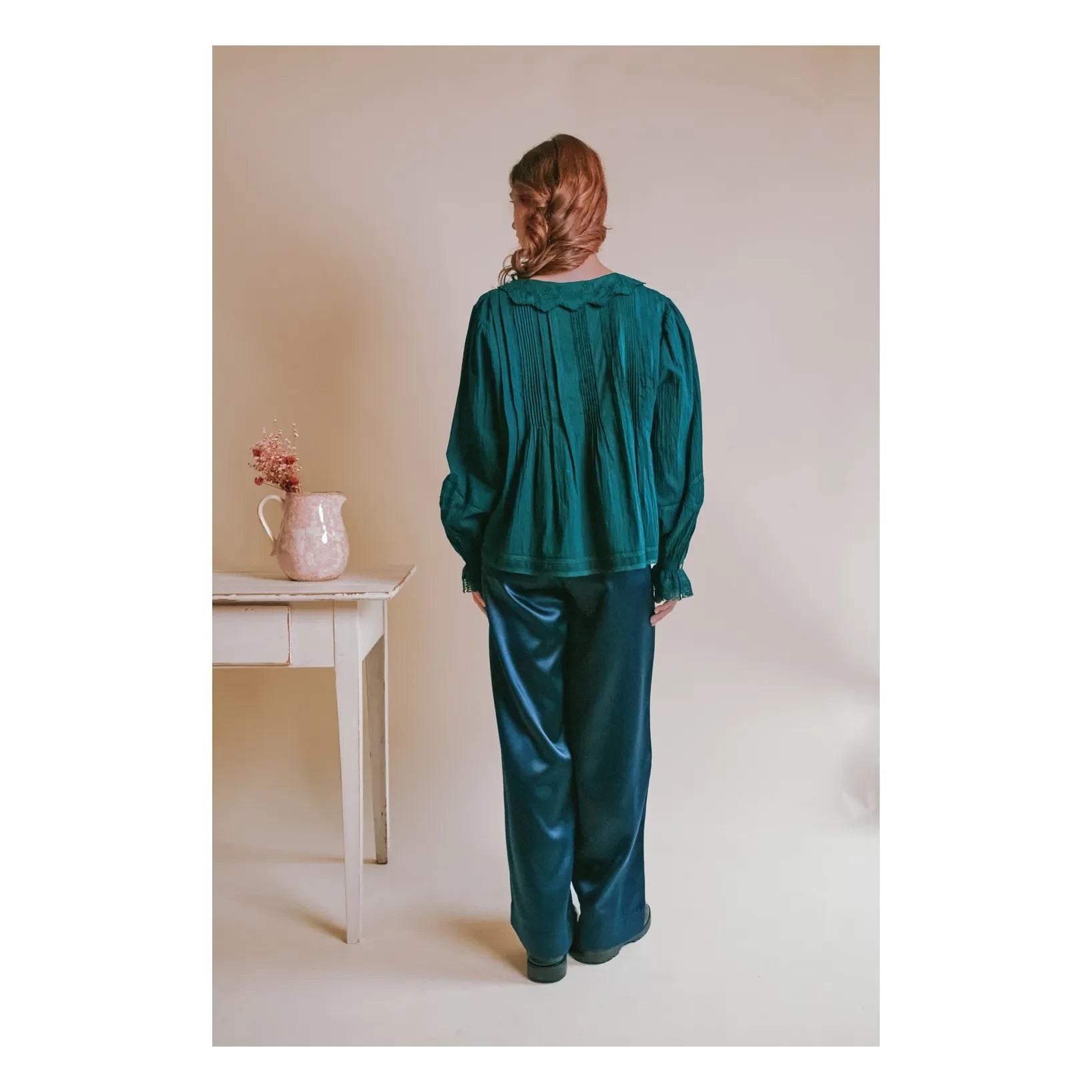 Emile et Ida - Blusa Vintage Elisabeth | Verde Bosque