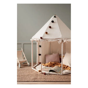 Kid's Concept - Baumwoll-Canvas- und Holzzelt | Gebrochenes Weiß