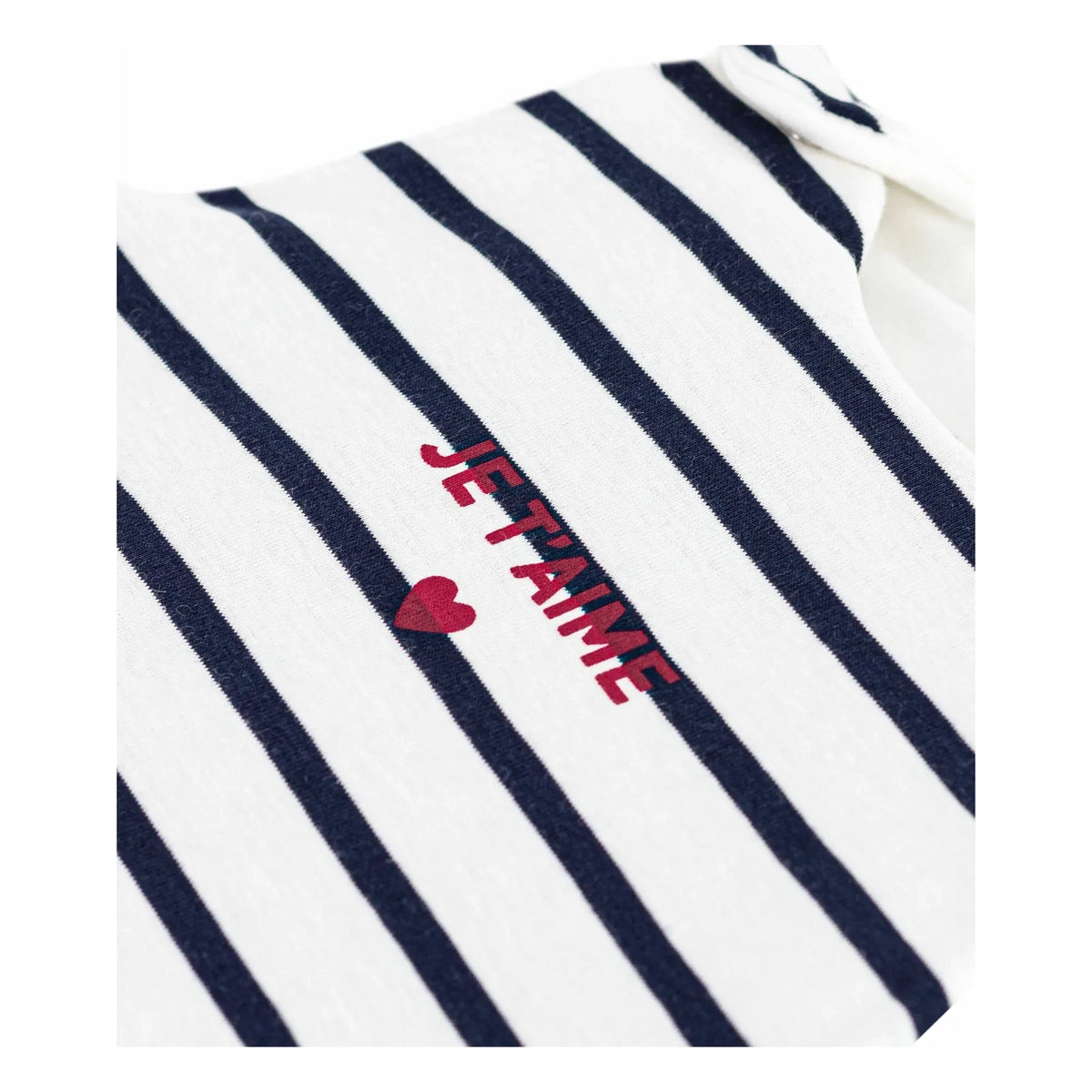 Petit Bateau - Saco de Dormir de Algodón Acolchado Je T'aime | Blanco