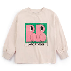 Bobo Choses - Bobo organik pamuklu Tişört | Soluk Pembe