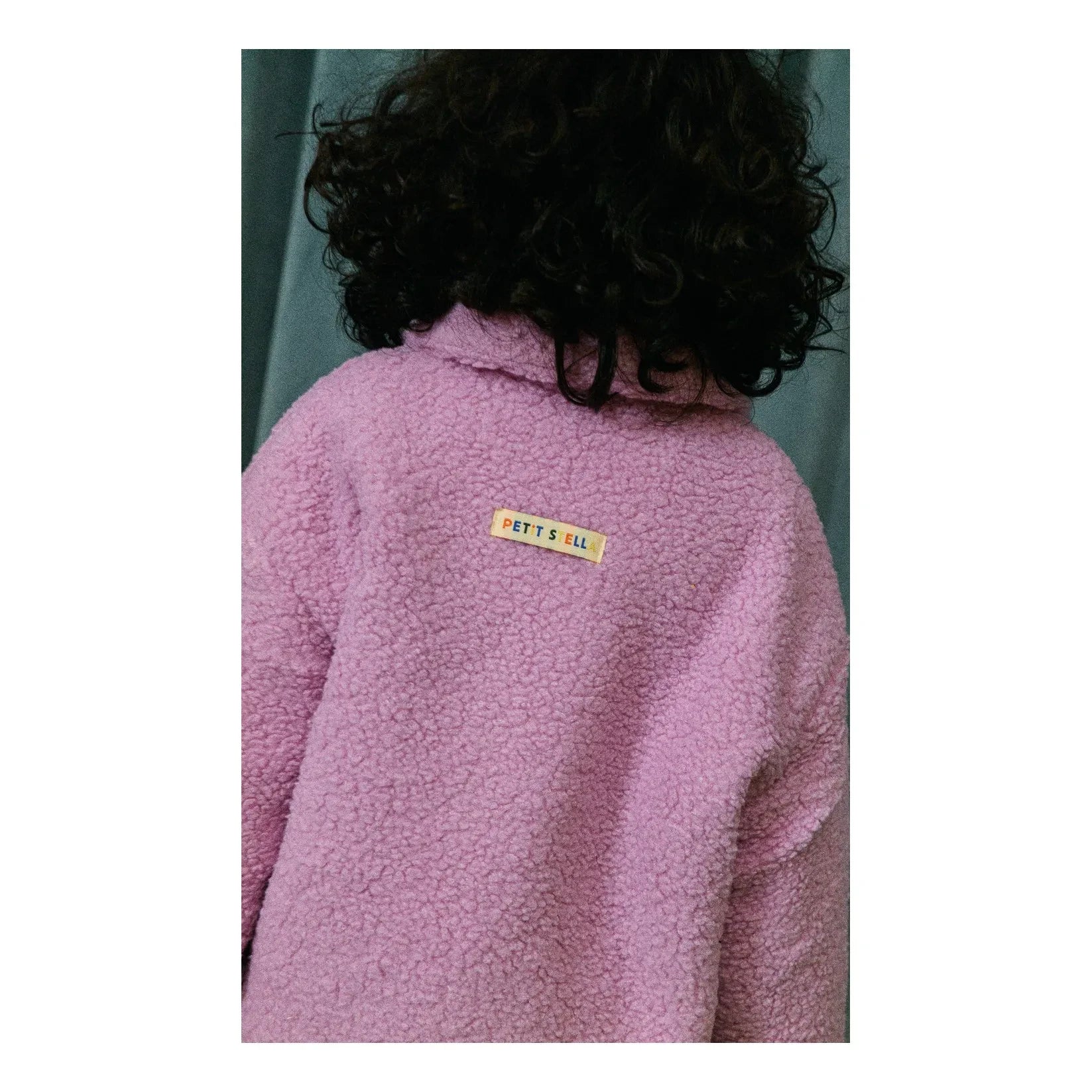Petit Stella - Çift Taraflı Baykuş Sherpa Ceket | Pembe