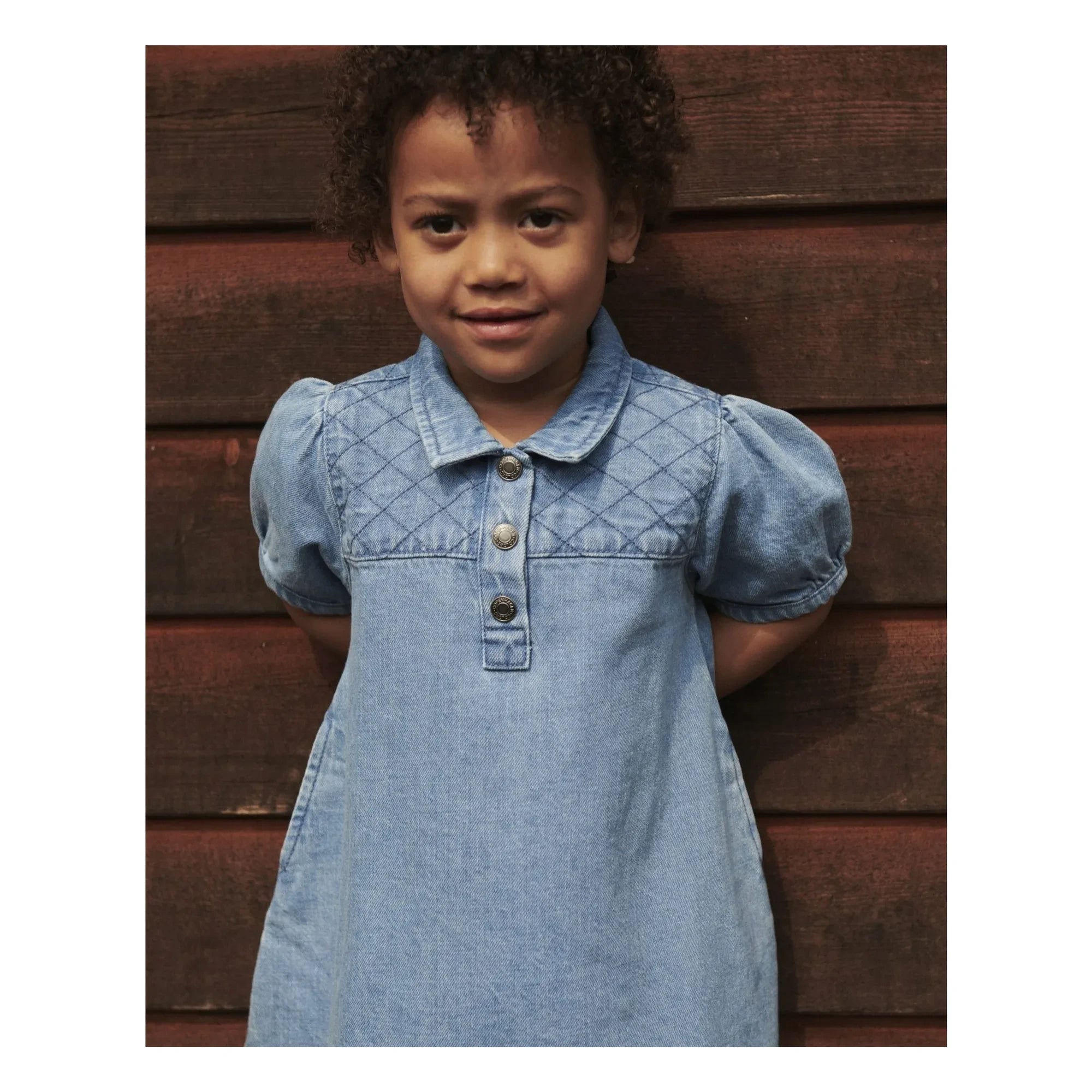 Copenhagen Colors - Jeans-Stepp-Kleid aus Bio-Baumwolle | Hellblau