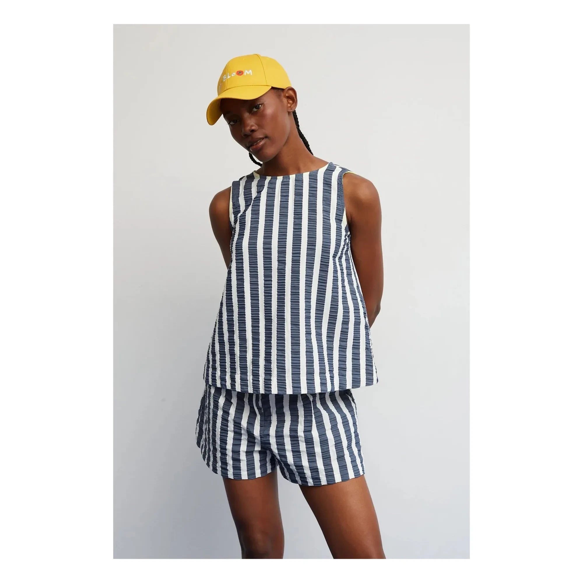 Dr Bloom - Fresco Stripes Bluz | Lacivert