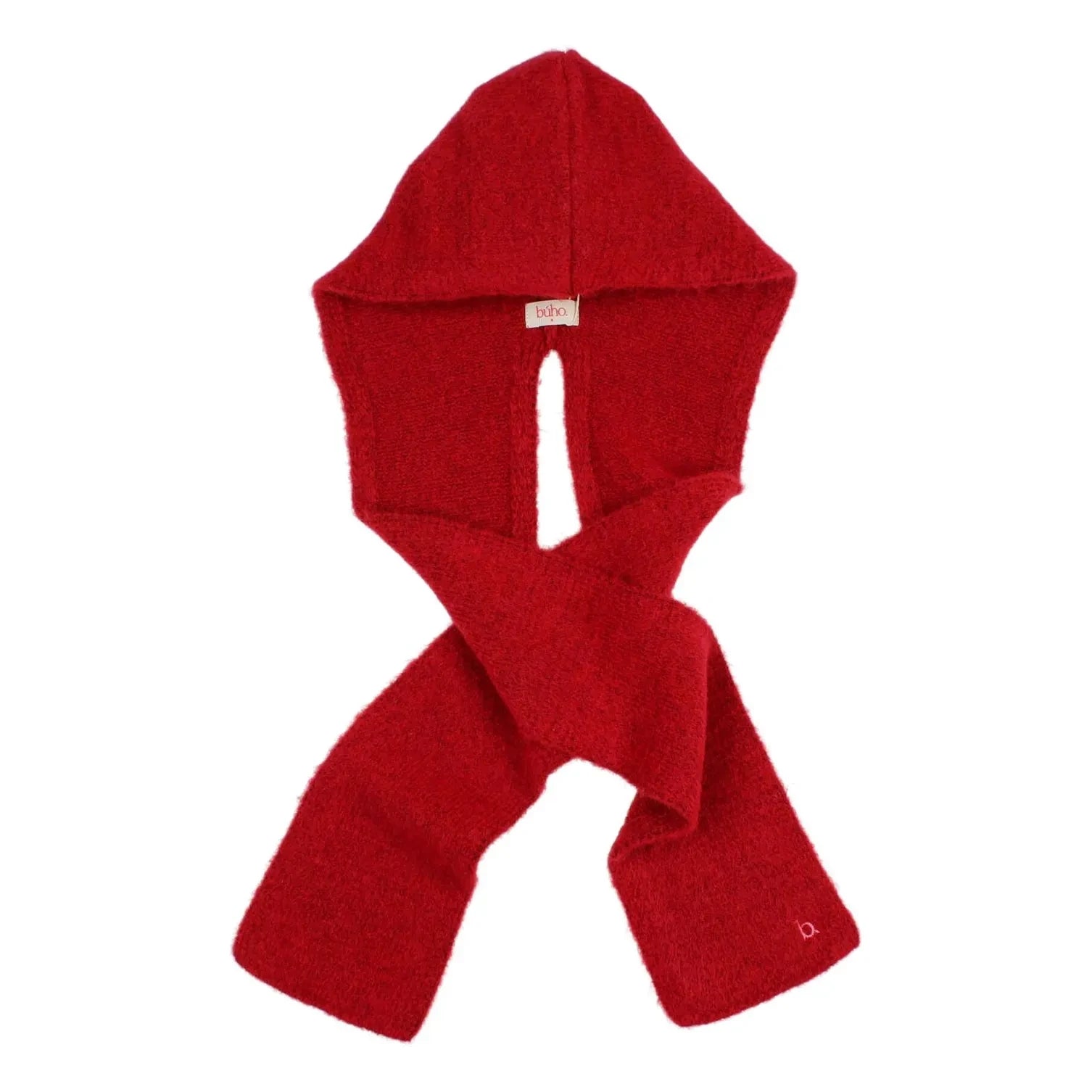 Búho - Sevimli Bere Atkı | Kiraz kırmızısı