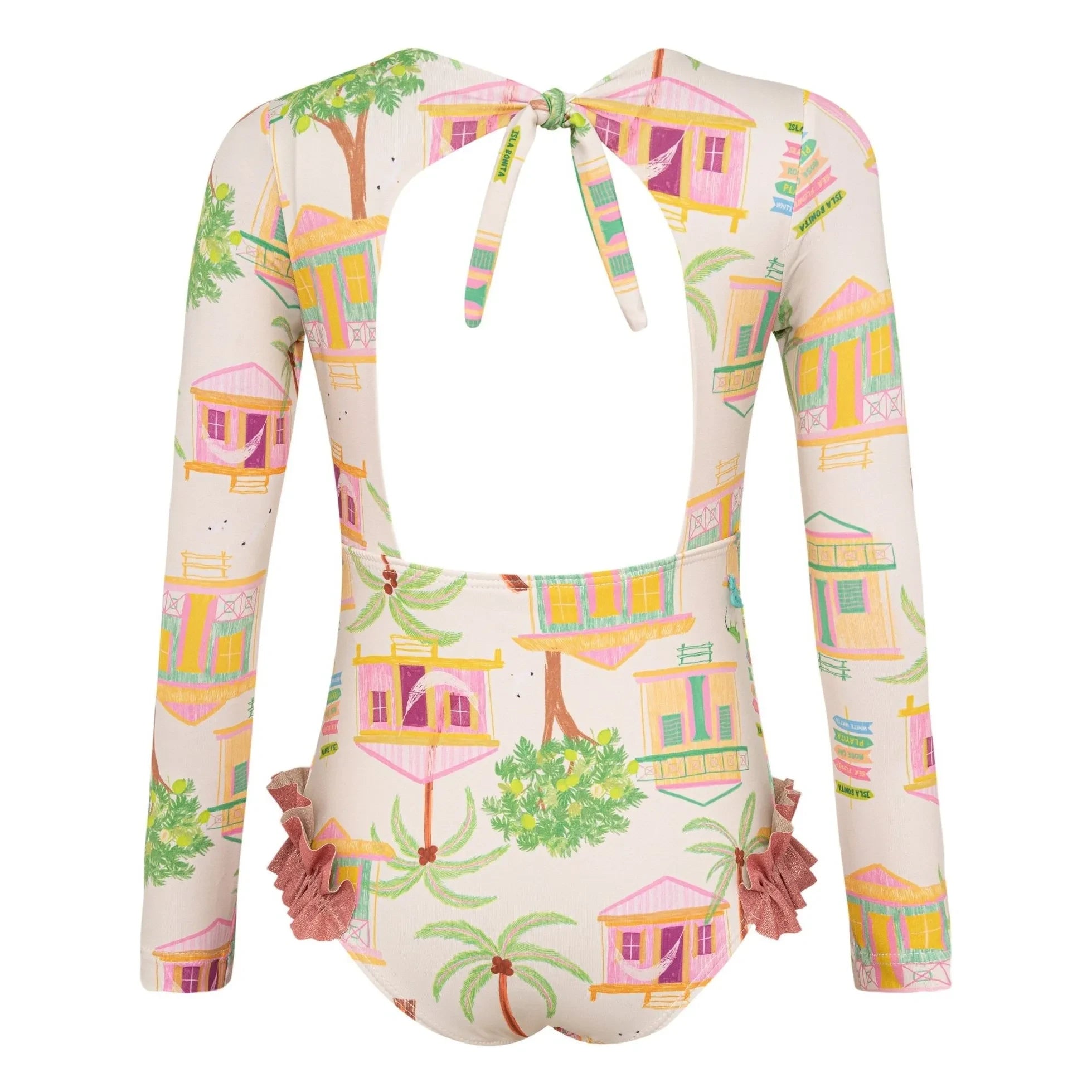 Pepita & Me - Alana Island Langarm-Badeanzug | Ecru