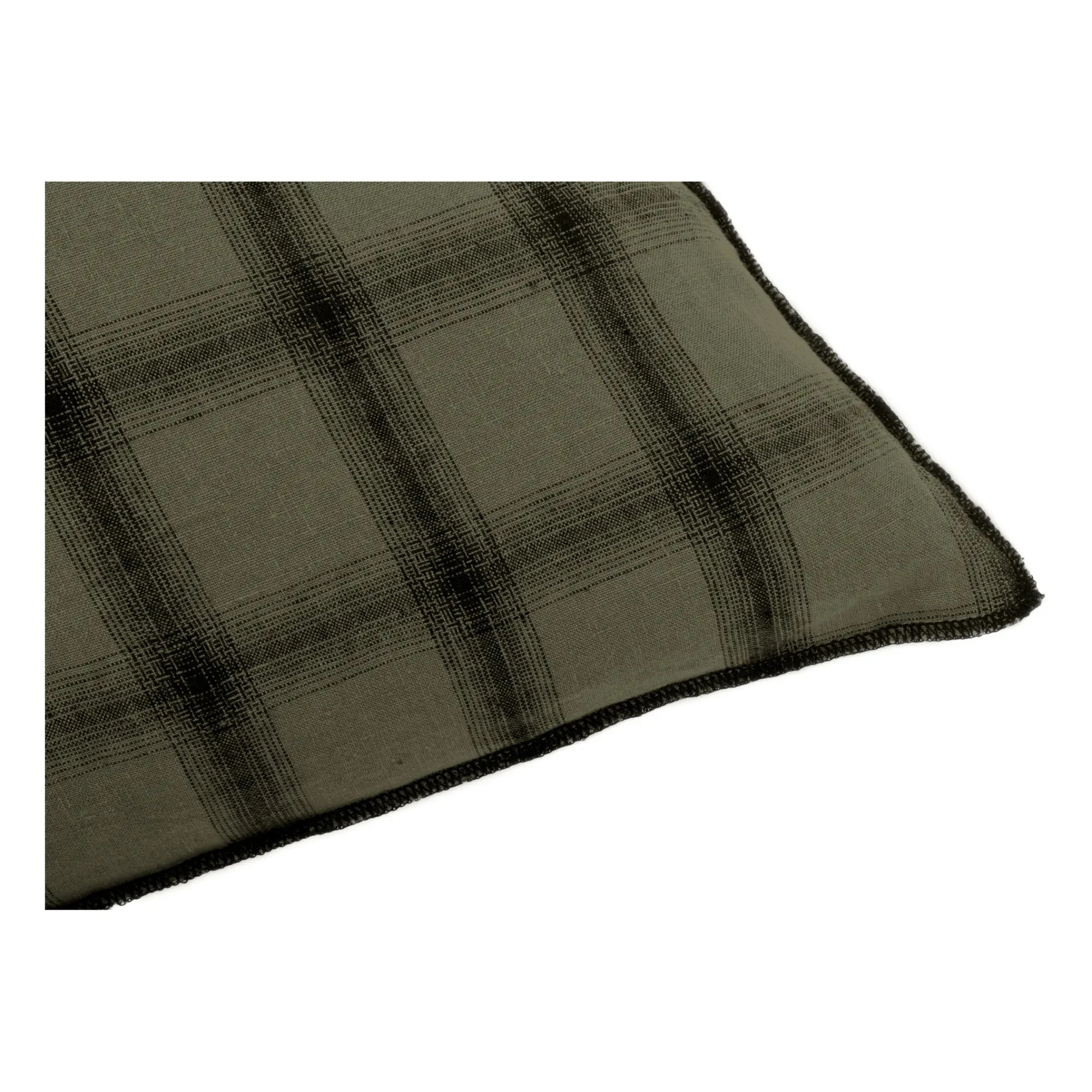 Le Monde Sauvage - Highlands Washed Linen Yastık Kılıfı | Haki