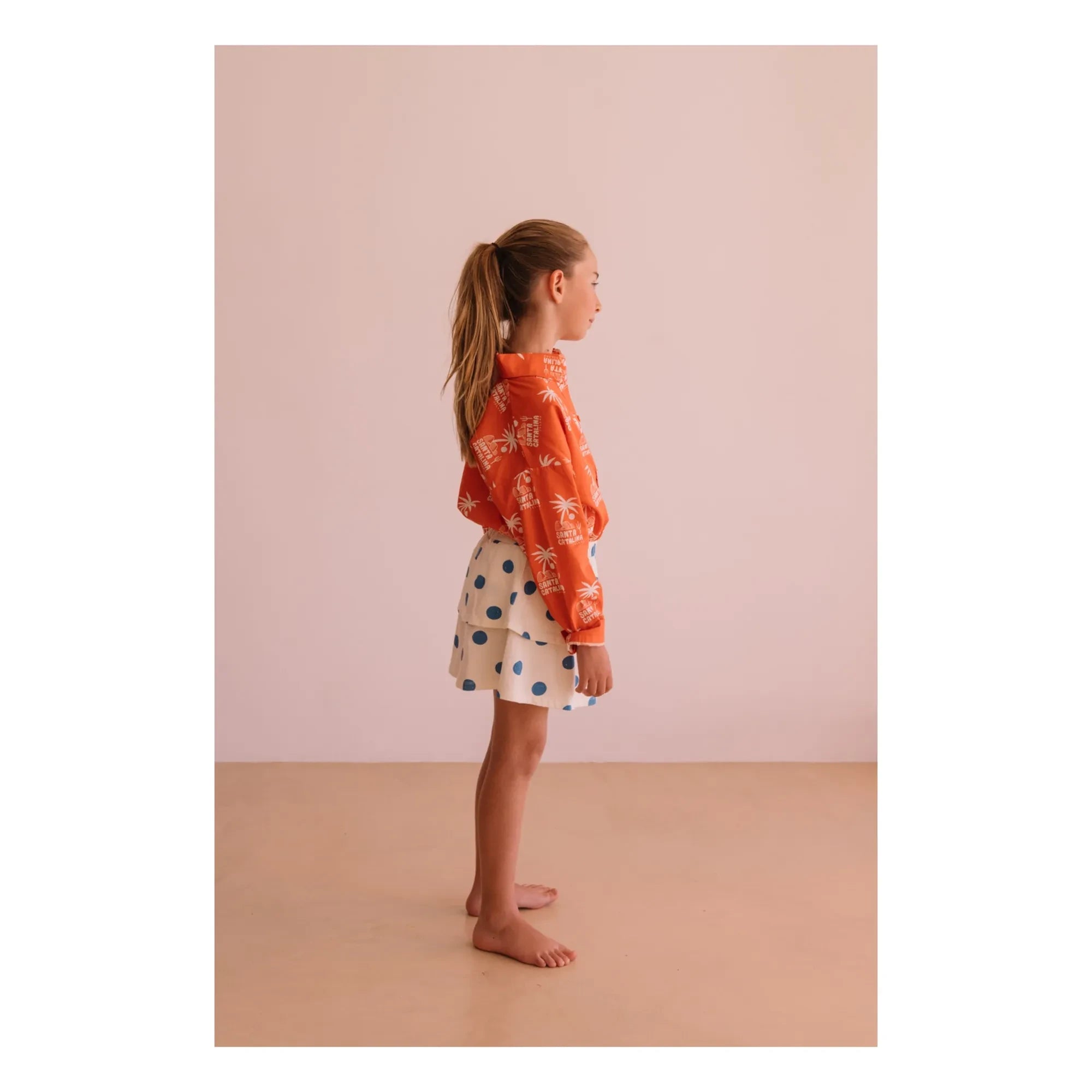 We Are Kids - Organik pamuklu puantiyeli lila etek | Beyaz