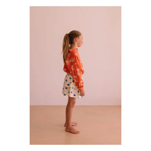 We Are Kids - Organik pamuklu puantiyeli lila etek | Beyaz