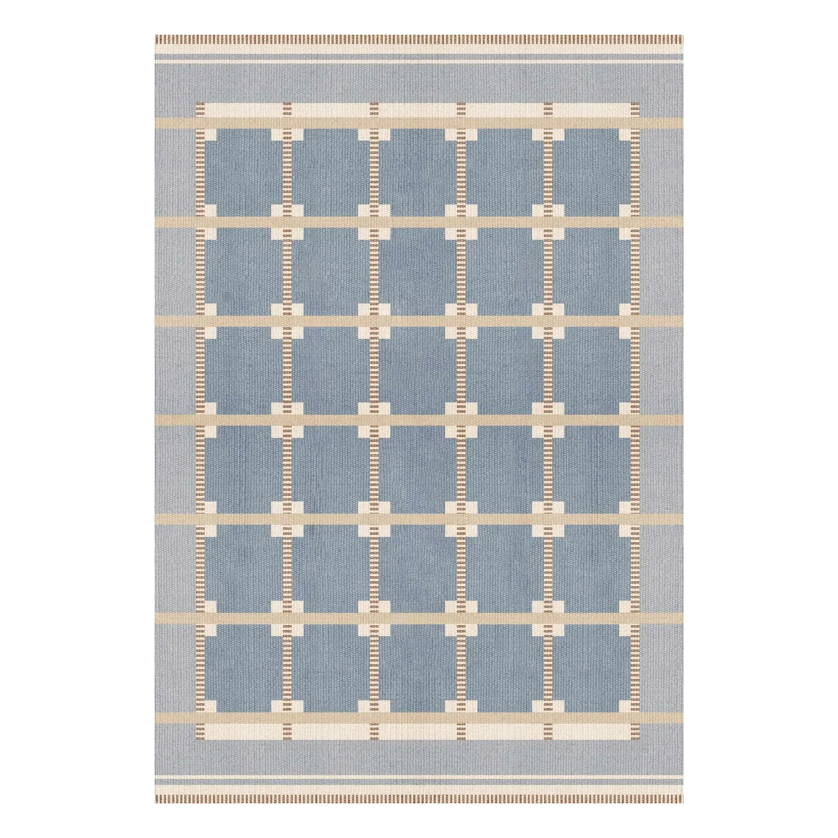Layered - Röllakan Ruth Wollteppich | Blau