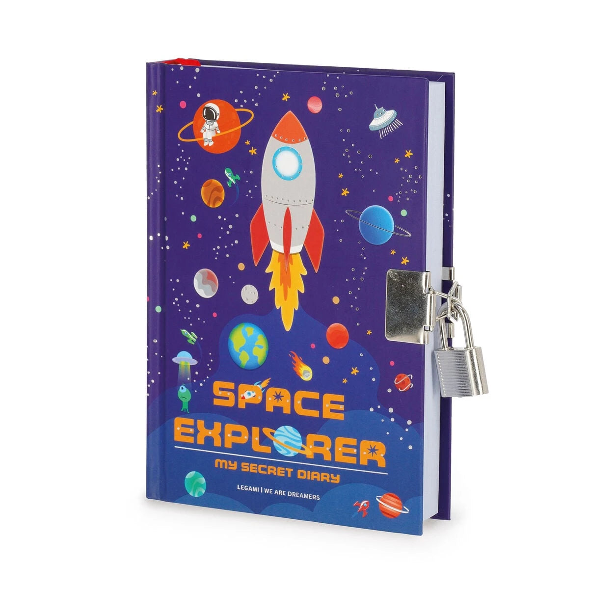Legami - Secret Diario con Padlock y Funda Rígida Ilustrada - Espacio - My Secret Diario