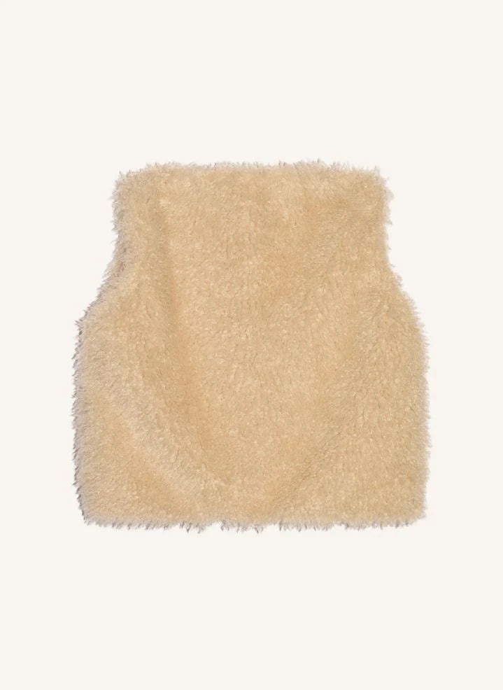 Hundred Pieces - Joyce Giacca in pelliccia senza maniche | Beige