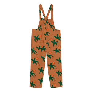 The Animals Observatory - Jersey-Latzhose mit Bananen- und Palmenprint | Karamel