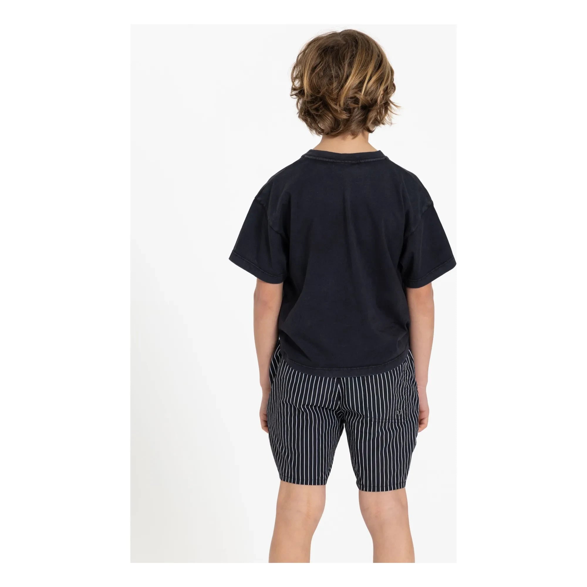 Finger in the Nose – Freeboy Gestreifte Badeshorts | Schwarz