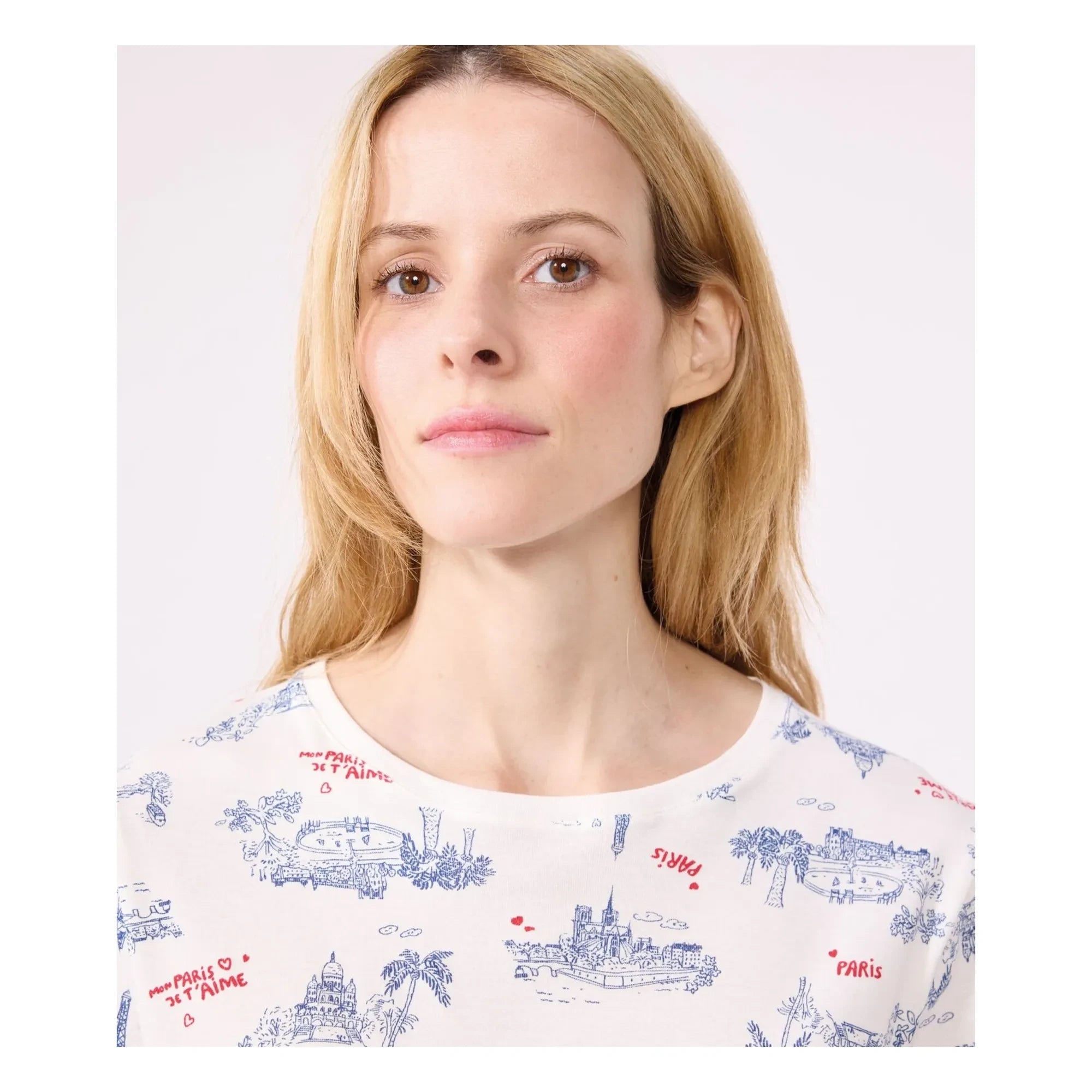 Petit Bateau - Kırık Organik Pamuklu Pijama Şortu | Ecru