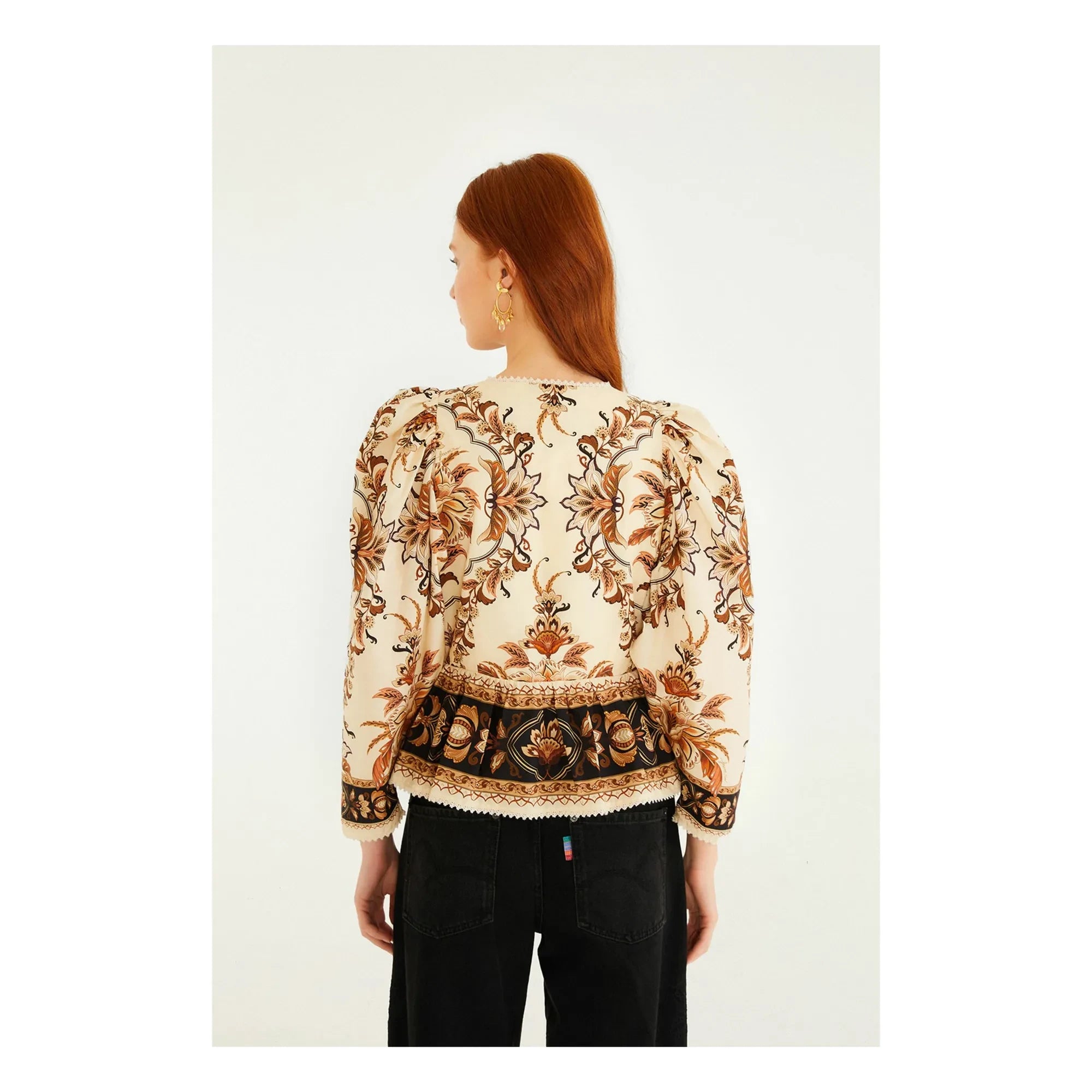 Farm Rio - Majestic Garden Bluse | Sand