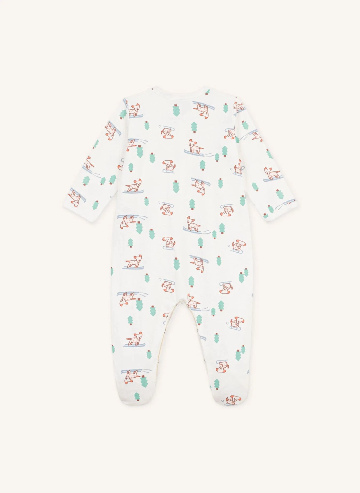 Petit Bateau - Uyku Tulumu Dogs Organik Pamuk | Beyaz