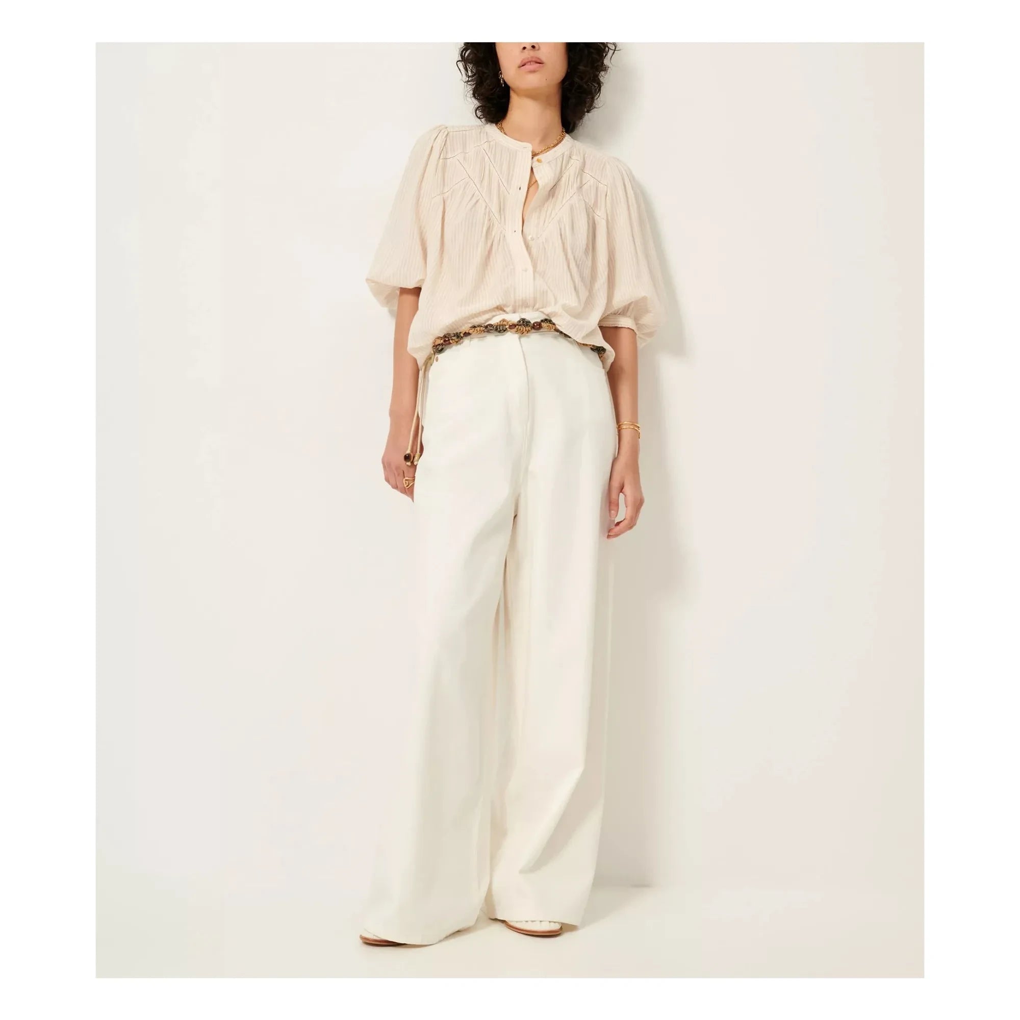 Sessùn - Savi Gestreifte Bluse | Ecru