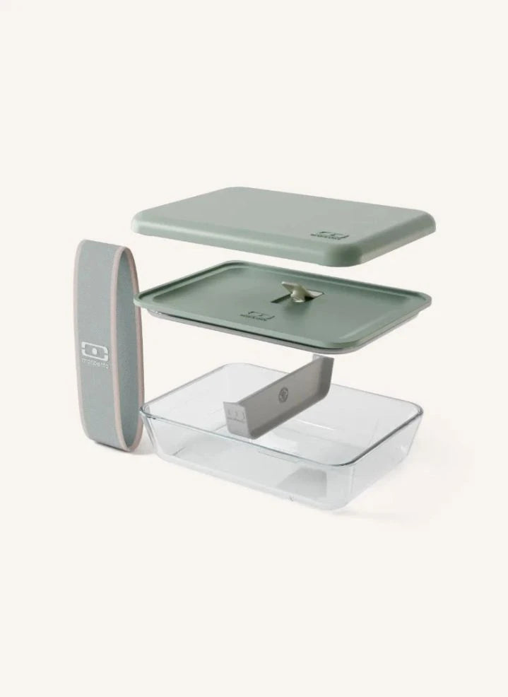 Monbento - Pure Glass Lunch Box - Monbento x Pyrex | Sage