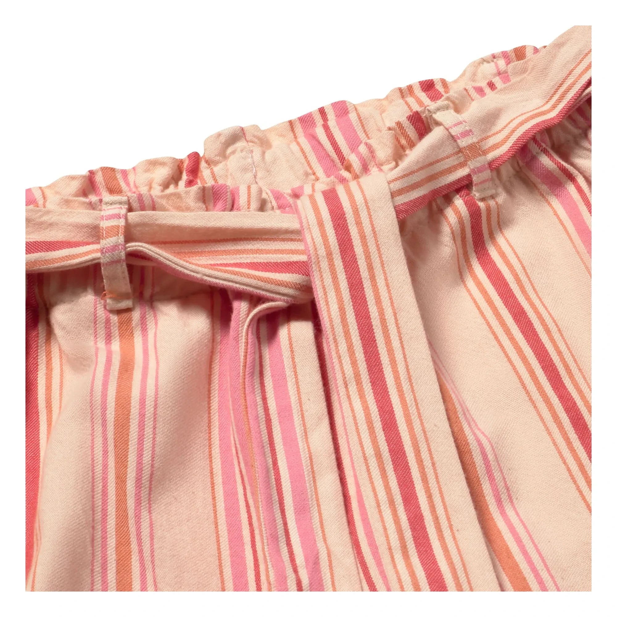 Cozmo - Sena Striped Organic Cotton Trousers | Pink