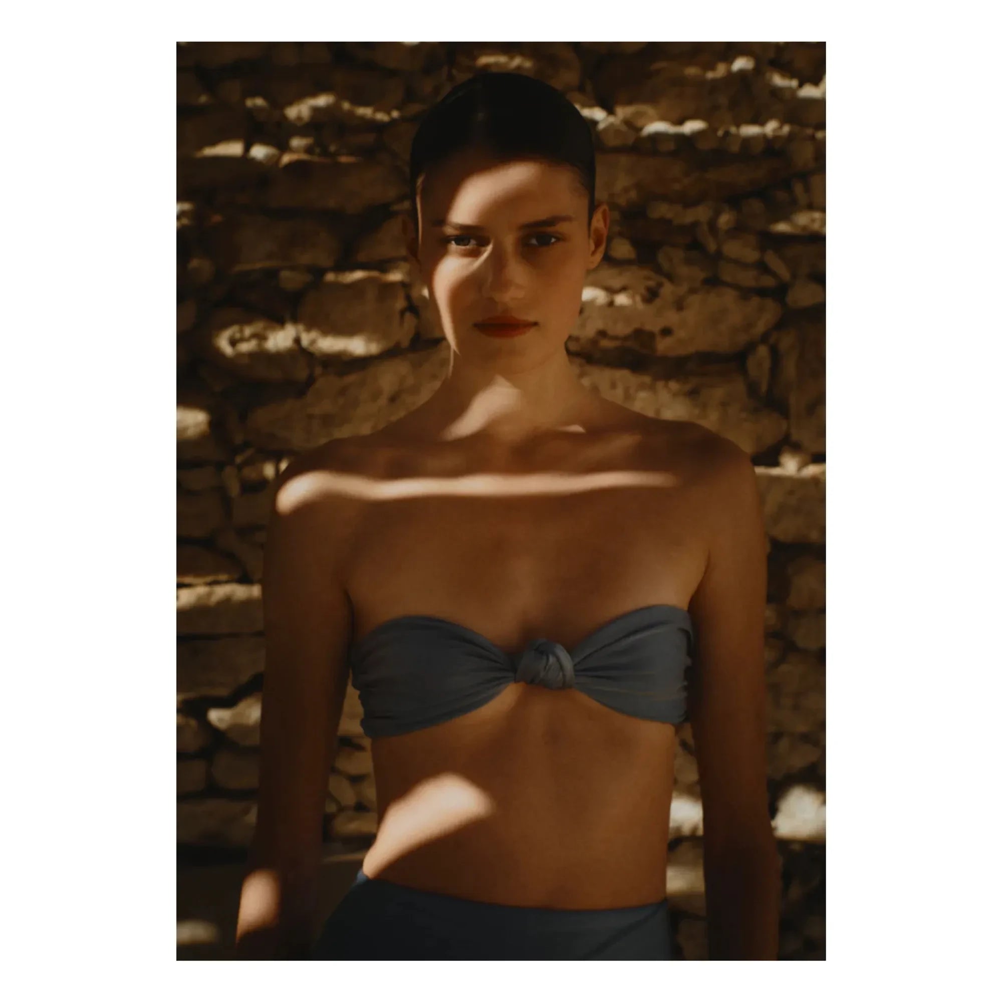 Vanessa Sposi - Parte de arriba de bikini bandeau Le Loop | Azul claro