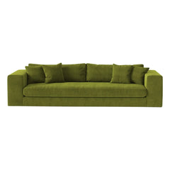 Sofá de 4 plazas Panac Edition - Bellechasse, terciopelo crudo - 275 cm | Verde musgo