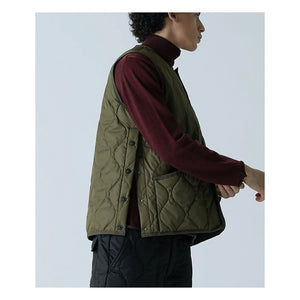 Taion - Unisex Askeri Kolsuz Yelek | Koyu haki